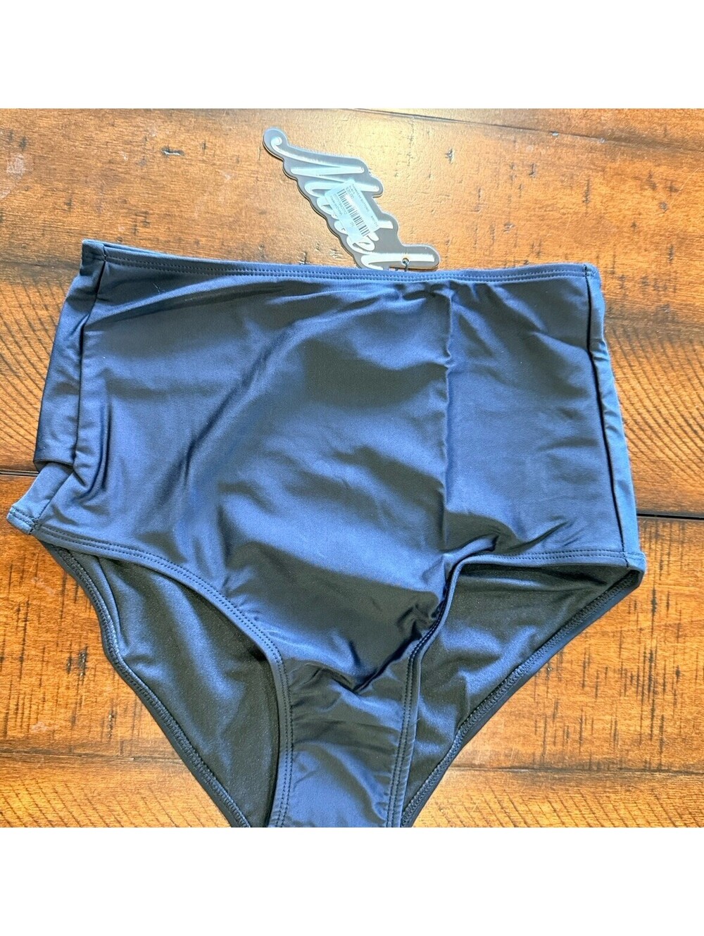 Motel Rocks Day Dream High Waisted Bikini Bottom - Black Size Small  MSRP $35